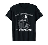 Mens HVAC Funny Shirt - When The Ladies Get Hot They Call Me