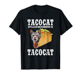 Tacocat Spelled Backwards is Tacocat Funny Cat Shirt
