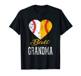Funny Baseball Mom Shirt Ball Grandma Softball Gifts Women