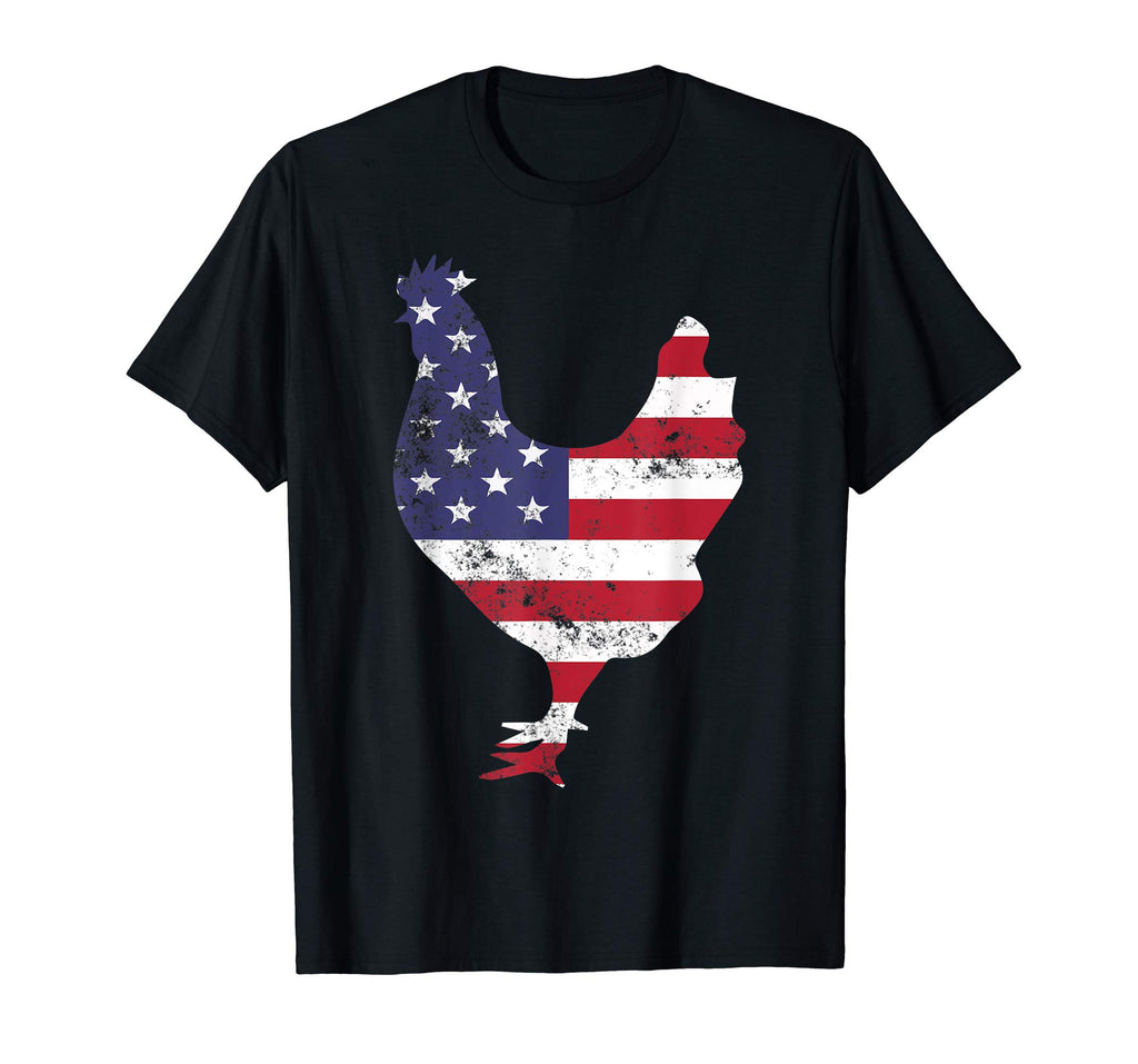 American Flag Chicken TShirts- Funny chicken shirt