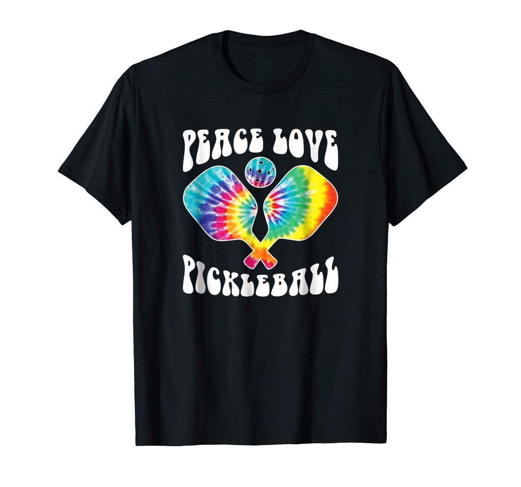 Pickleball Peace Love Funny Tie Dye T-Shirt