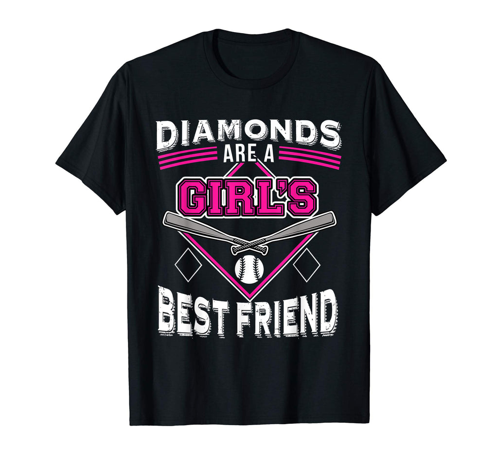 Funny Softball t-shirt - DIAMONDS ARE A GIRL'S BEST FRIEND