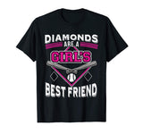 Funny Softball t-shirt - DIAMONDS ARE A GIRL'S BEST FRIEND