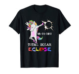 August 21 Solar Total Eclipse Funny Dabbing Unicorn T shirt