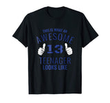 Awesome Teenager Funny 13th Birthday 13 Yrs Old tShirt