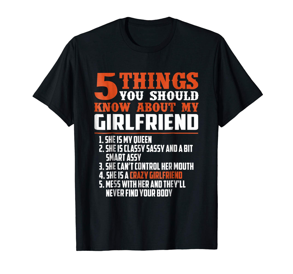 5 things you should know about my girlfriend funny shirt
