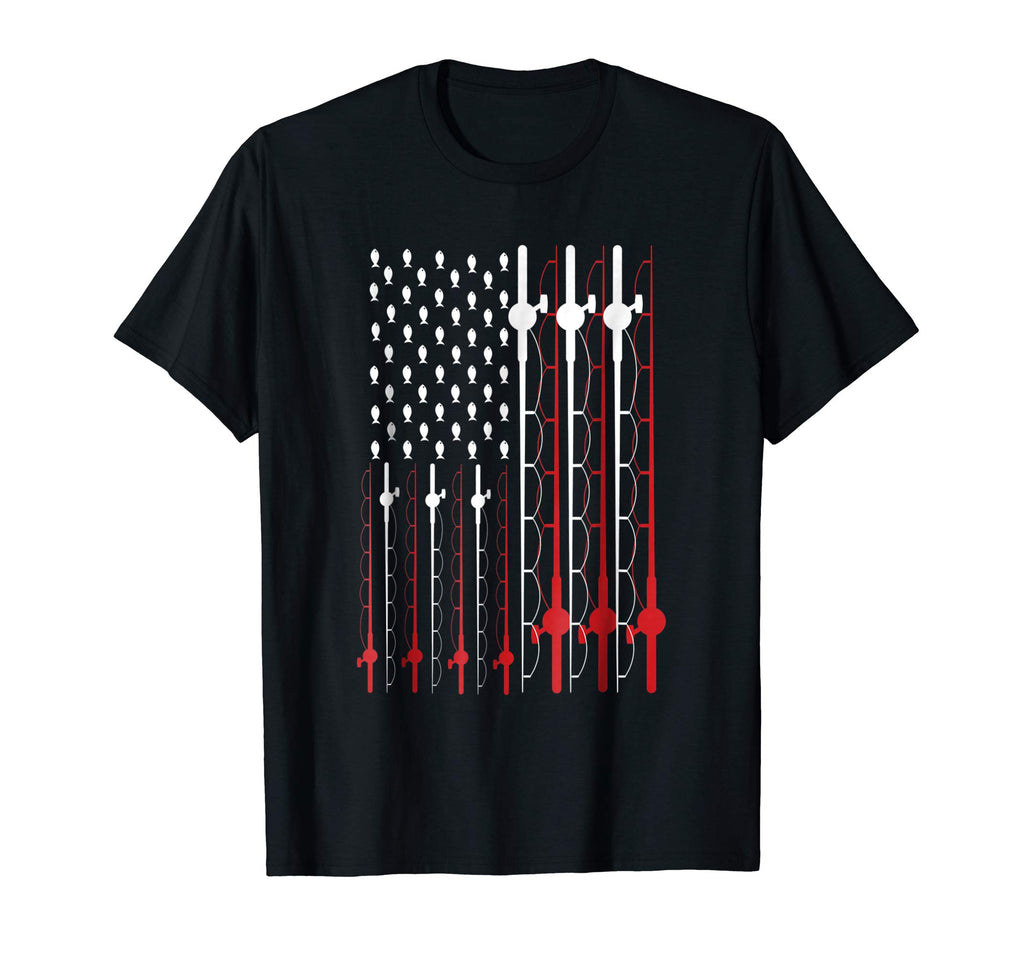 Fishing Shirt Funny American Flag Fishing Shirt