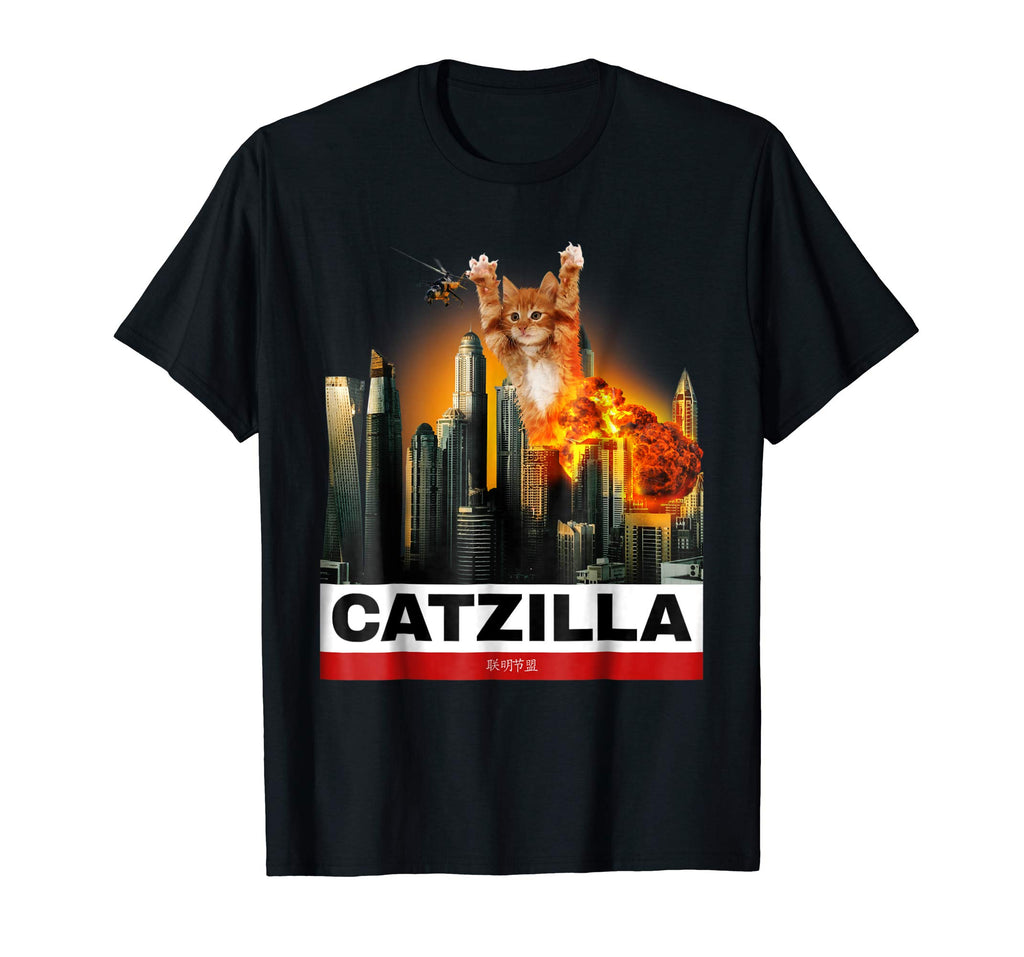 CATZILLA - Funny Kitty Tshirt for Cat lovers to Halloween