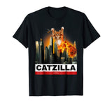 CATZILLA - Funny Kitty Tshirt for Cat lovers to Halloween