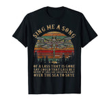 Dragonfly Sing Me A Song Retro Vintage Sunset Funny TShirt