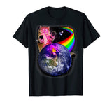 &quot;Laser Eyes Space Cat&quot; Funny Sci-Fi Kitty Nerd T-shirt