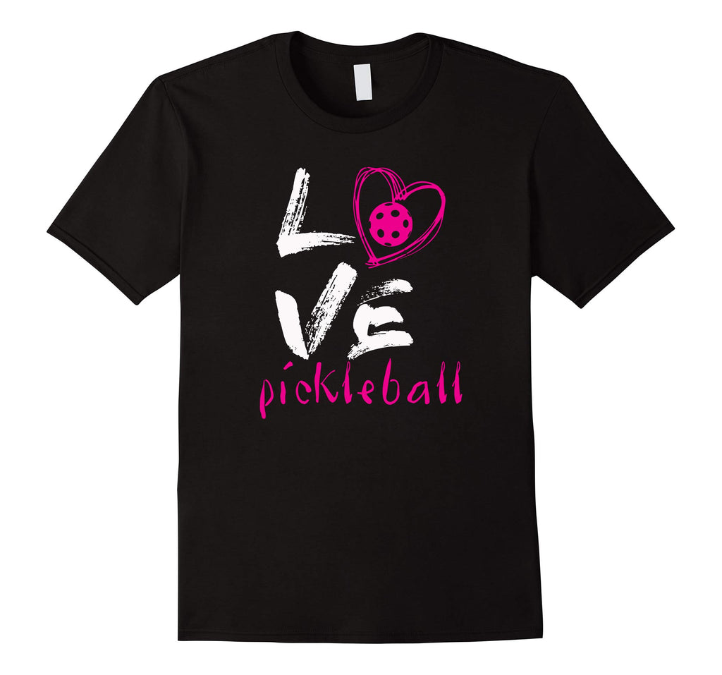 I Love Pickleball T-Shirt Funny Pickle Ball Tee for Player
