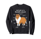 Anatomy Of A Rough Collie Funny Dog Puppy Gift Sweatshirt
