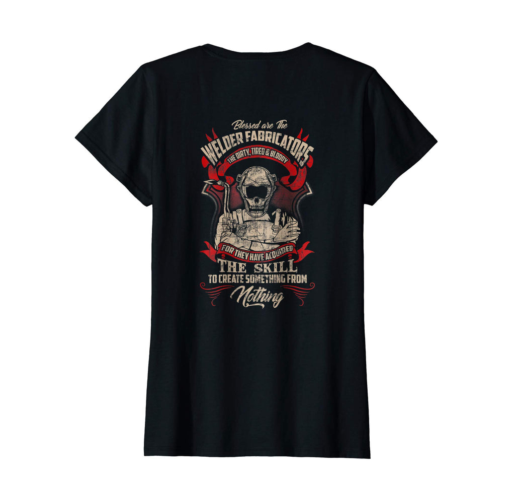 WELDER FABRICATORS Funny Welders Welding T-Shirt Backside