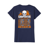 Carpenter Hourly Rate Funny Hammer Ruler T-Shirt