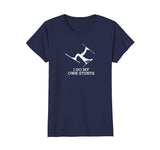 Funny Ski Shirt -Ski t Shirt -I Do My Own Stunts Skiing Tee