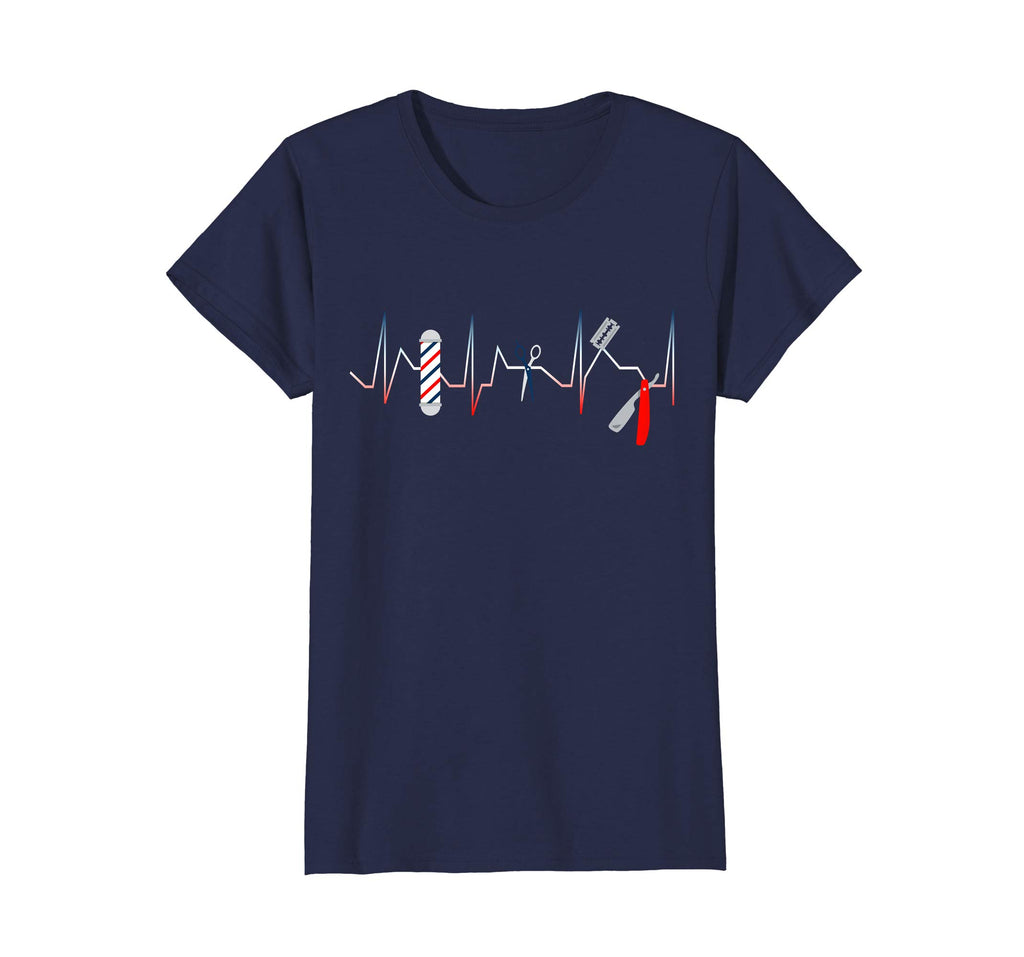 Barber Pole Funny Shirt Haircut Comb Blade Beard Heartbeat