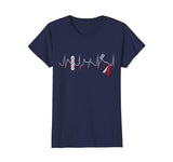 Barber Pole Funny Shirt Haircut Comb Blade Beard Heartbeat