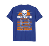 Carpenter Hourly Rate Funny Hammer Ruler T-Shirt