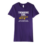 Funny Trombone Girl Shirt Cute Marching Band Cool Gift