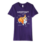 Anatomy of a Corgi T-Shirt Funny Corgis Dog Puppy Shirt Tees