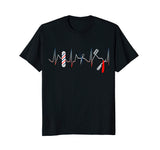 Barber Pole Funny Shirt Haircut Comb Blade Beard Heartbeat