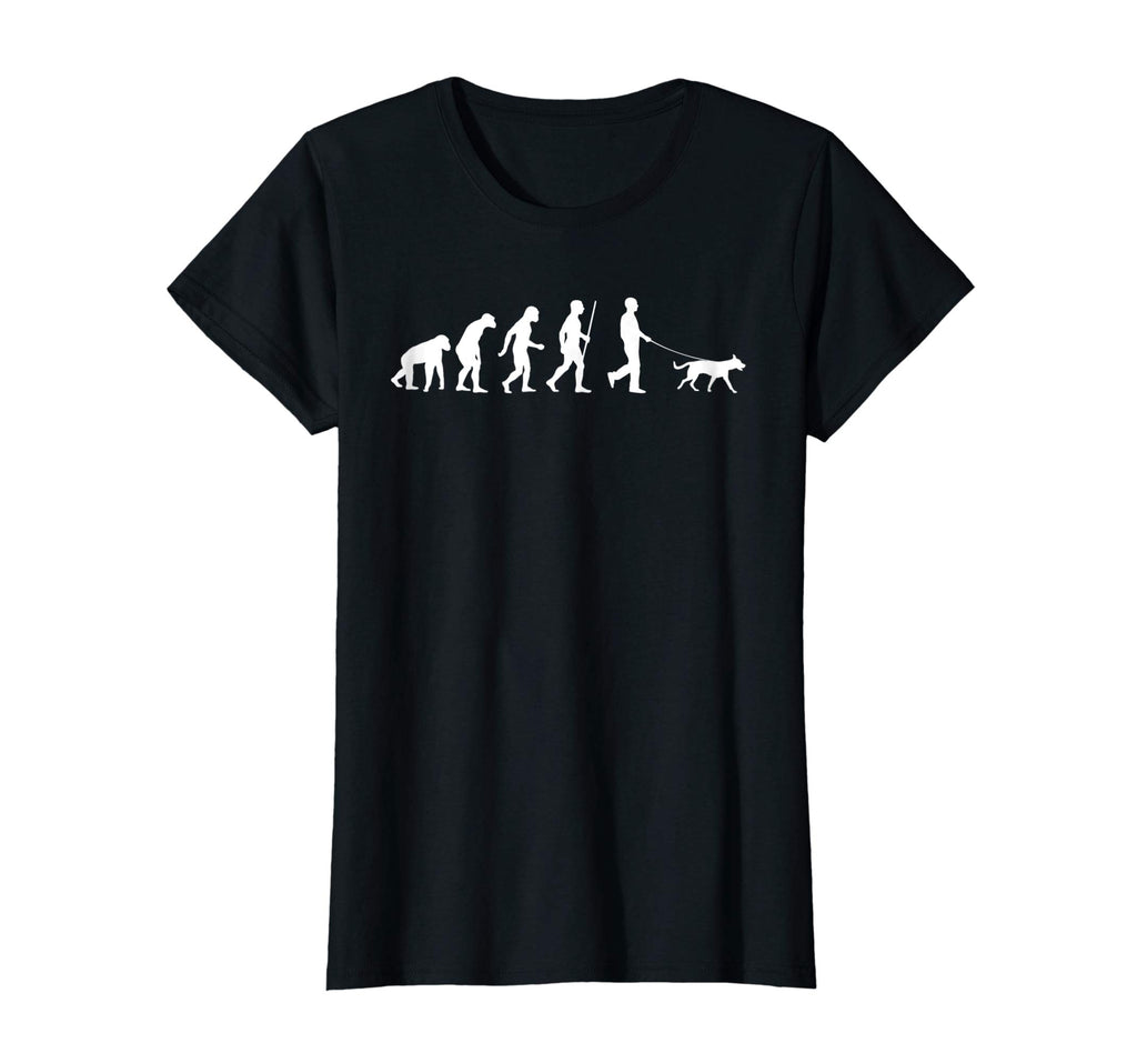 A Man With Dog Human Evolution Funny Tshirt