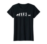 A Man With Dog Human Evolution Funny Tshirt