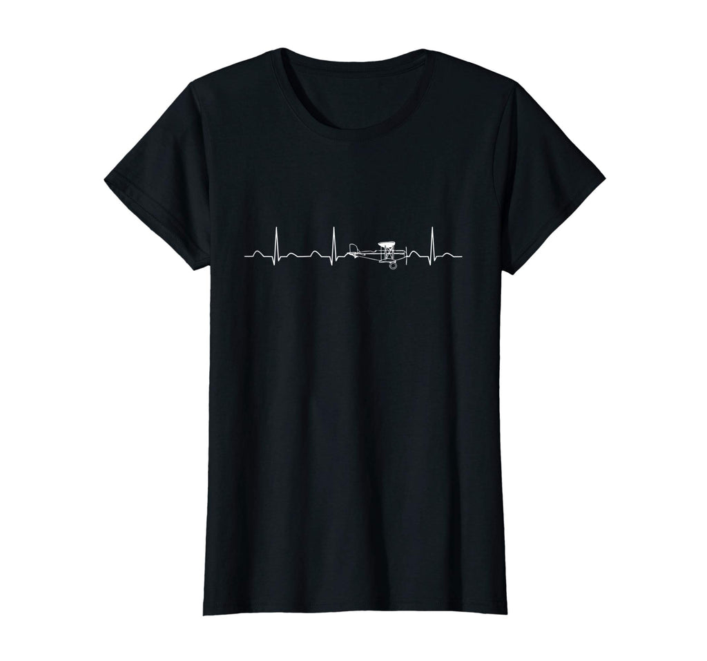 Airplane Pilot Heartbeat Shirt, Funny Cute Flying Gift