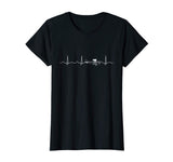 Airplane Pilot Heartbeat Shirt, Funny Cute Flying Gift