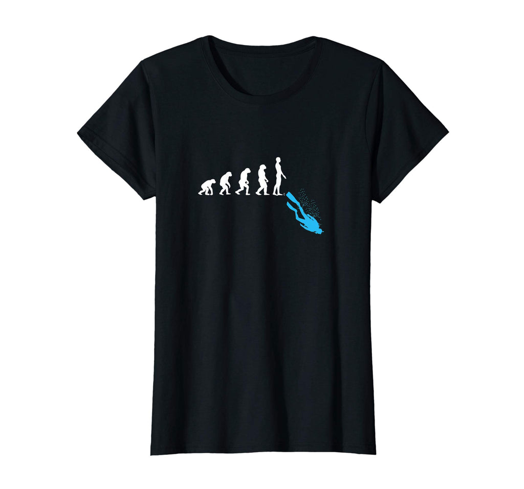 Funny Human Evolution Ocean Sea Scuba Diving Diver T-Shirt