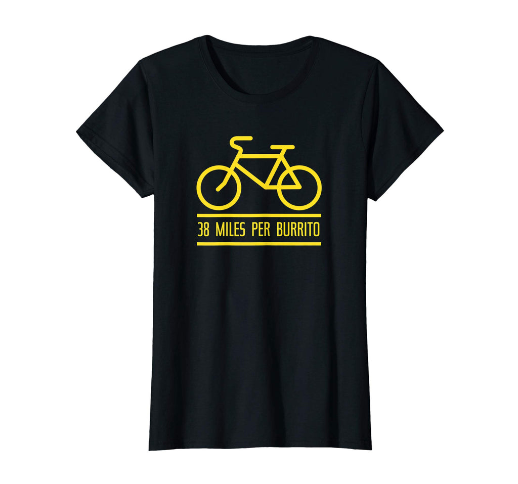 38 Miles Per Burrito T-Shirt | Funny Bike Shirt