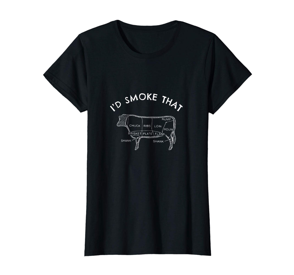 I'd Smoke That Cow T-Shirt Funny Smoking BBQ Grilling Gift