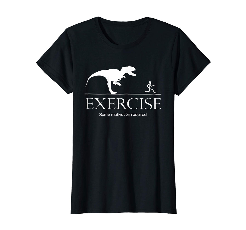 Exercise Motivation Required Funny T-rex Running Tshirt