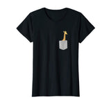 Pocket Giraffe T-Shirt - Funny Tall Animal Giraffe Lover Tee