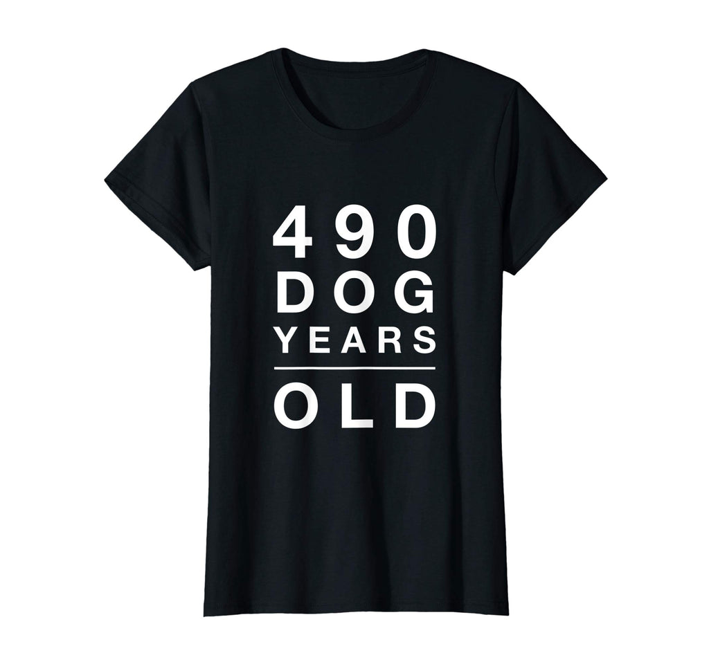 490 Dog Years Old Funny 70th Birthday Gift TShirt