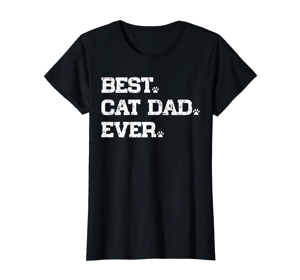 Best Cat Dad Ever Funny Cat Paws Lover Gift T-Shirt