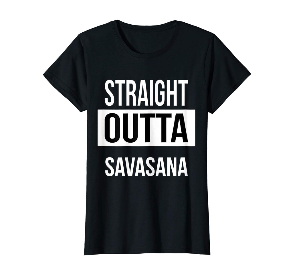 Straight Outta Savasana Funny Yoga T-Shirt