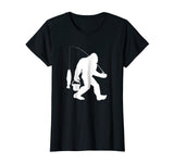 Bigfoot Fishing Shirt Funny Sasquatch and Fish