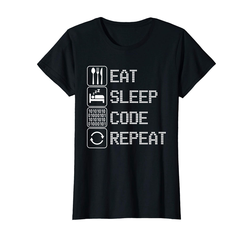 Code T-Shirt Eat Sleep Repeat Tshirt Funny Programmer