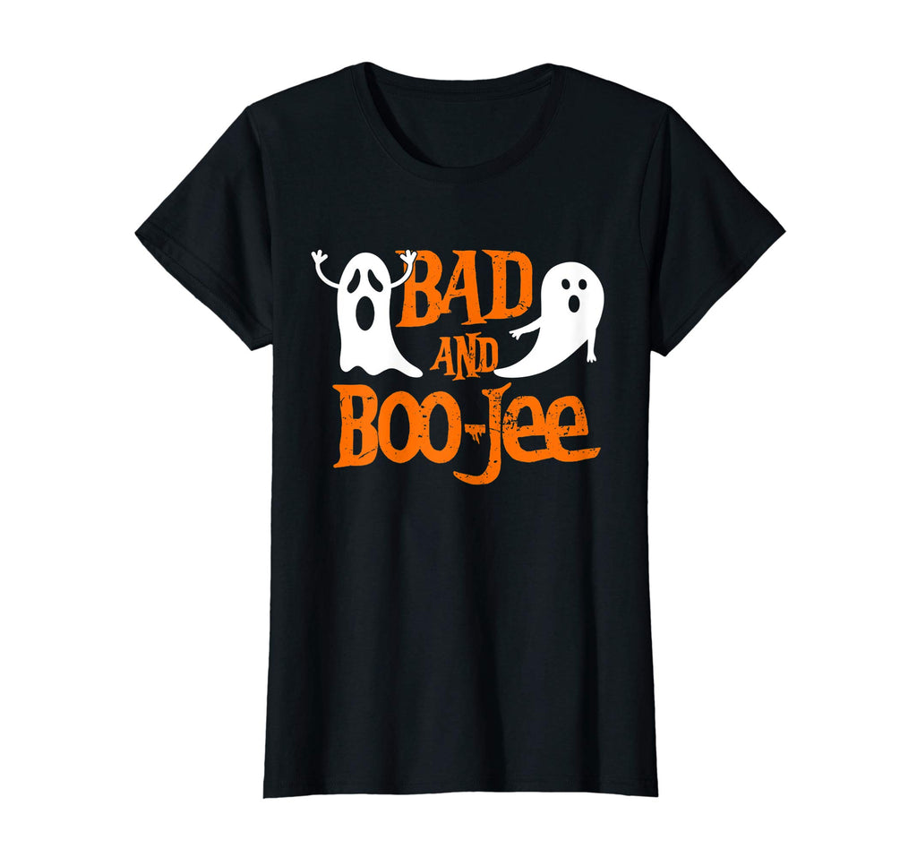 Bad And Boozy Ghost T-Shirt Funny Halloween Cute Drinking