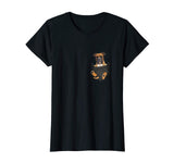 Boxer Inside Pocket Funny T-Shirt Lover Dog Cute Gift Tee