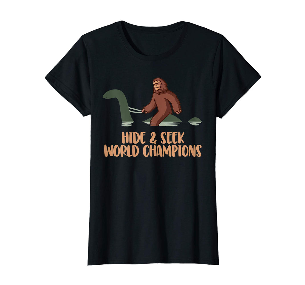Hide and Seek World Champions Bigfoot &amp; Nessy Funny T-Shirt
