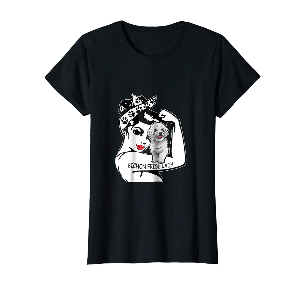 Bichon Frise Strong Lady T-shirt Funny Mom Birthday Gift