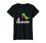 Funny Bowling Shirts Dinosaur Bowler T-Shirt Dino Gift Idea