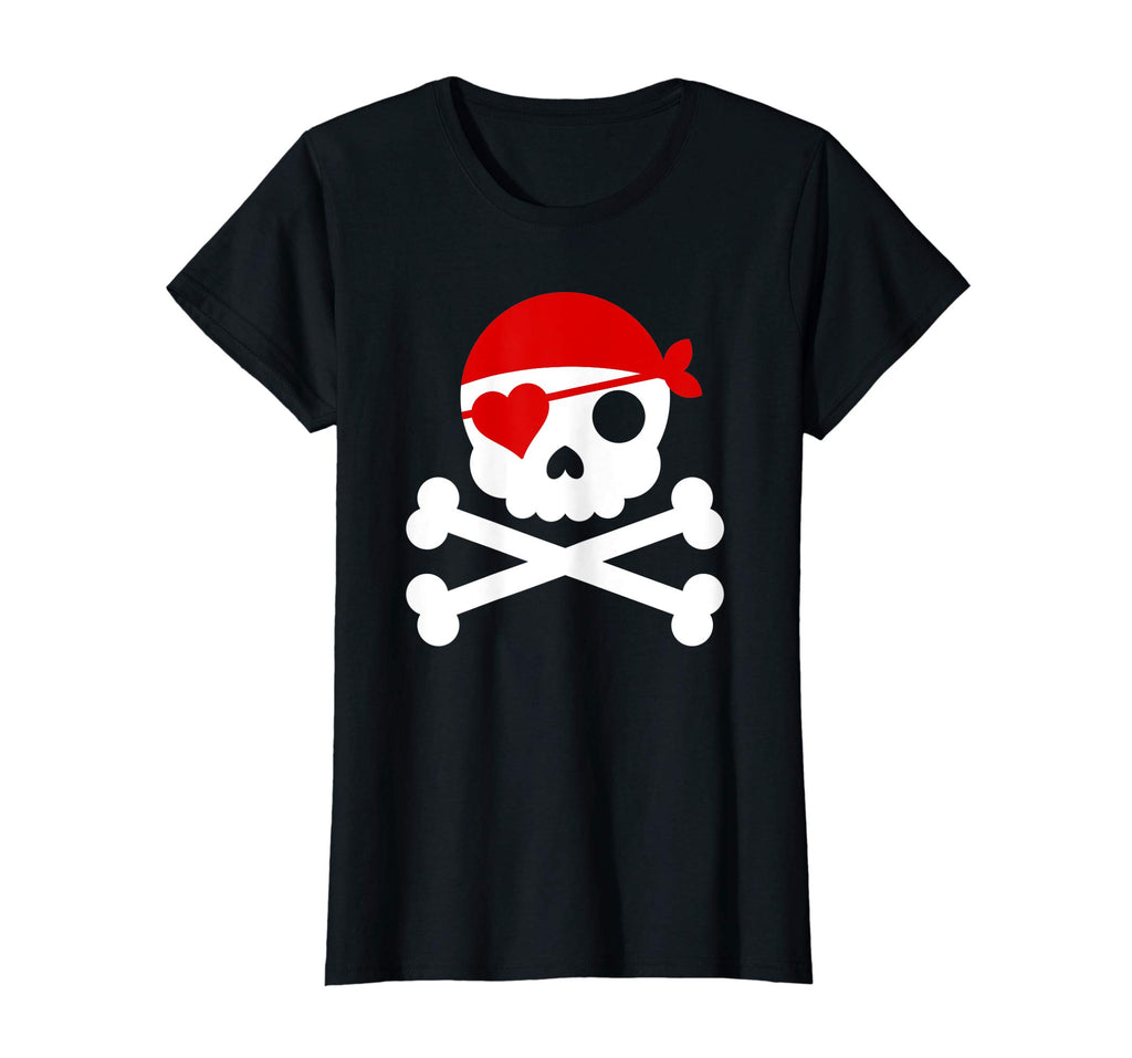 Valentines Day Love Pirate Heart t Shirt - Funny Gift Tee