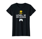 30th Birthday Level 30 Unlocked Funny T-shirt Gift Father