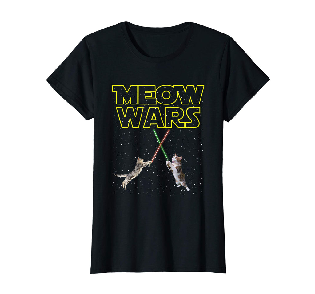 Meow Wars Funny Cat Men Women Kids T-Shirt
