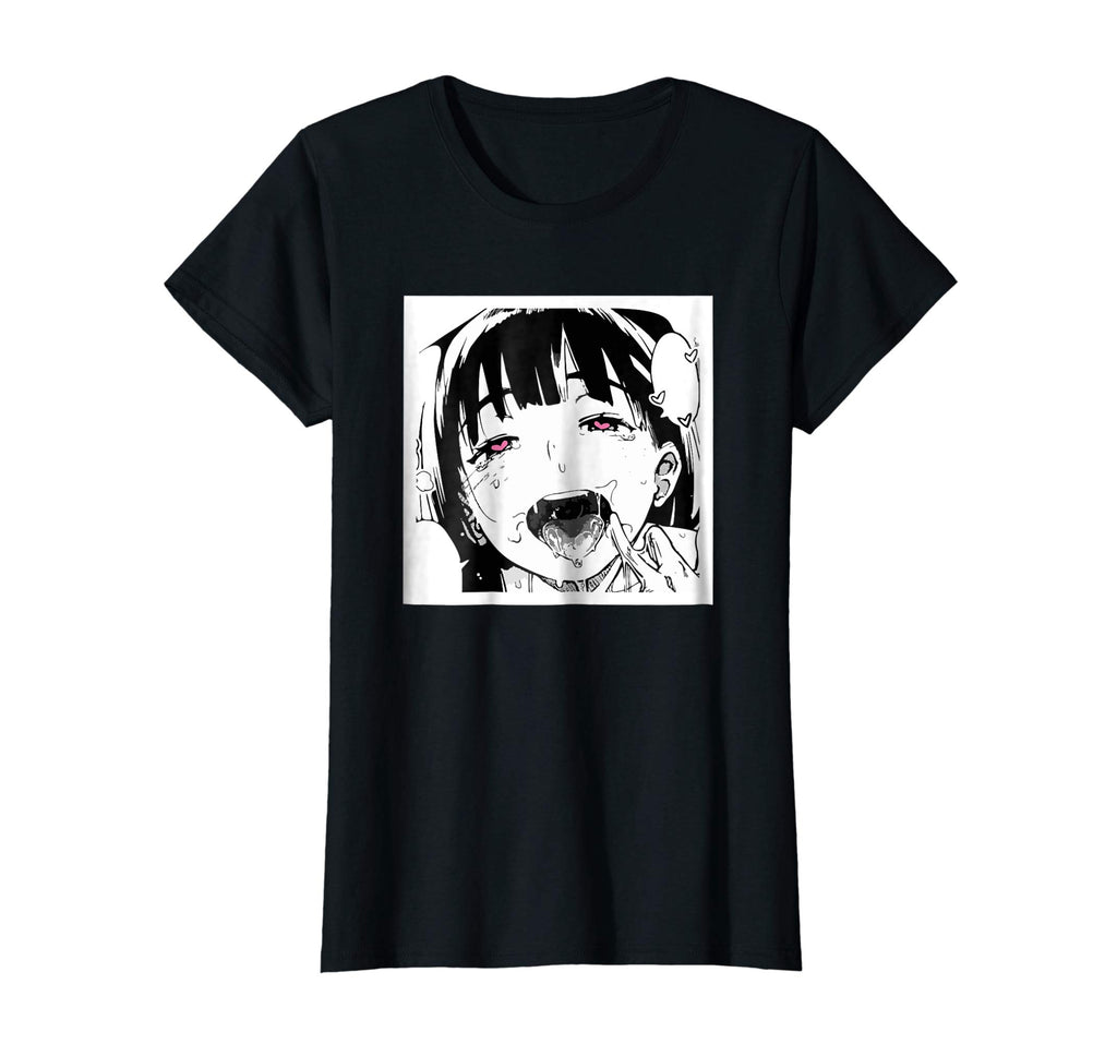 Ahegao T-Shirt Anime Funny Tee Hentai Cartoon Shirt