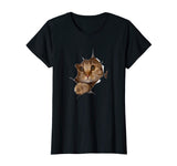 Sweet Kitten Torn Cloth 3D T-Shirt - Funny Cat Lover Tee
